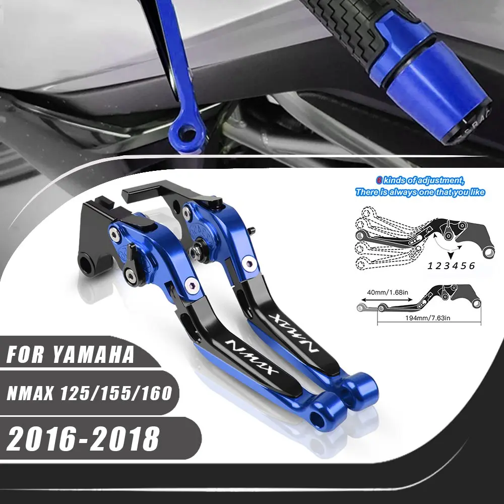 For Yamaha NMAX 125/155/160 2016-CNC Clutch Lever Brake Lever Set Adjustable Folding Handle Levers Motorcycle Parts