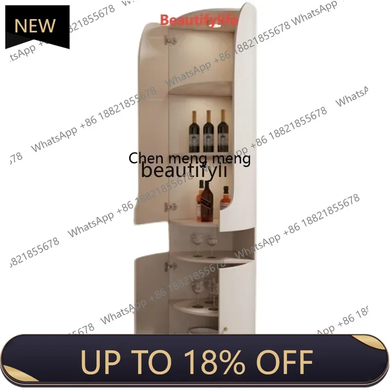 

P178 Light Luxury Corner Wine Cabinet Storage Rack Living Room Triangle Corner Cabinet Solid Wood Corner Storage Locker