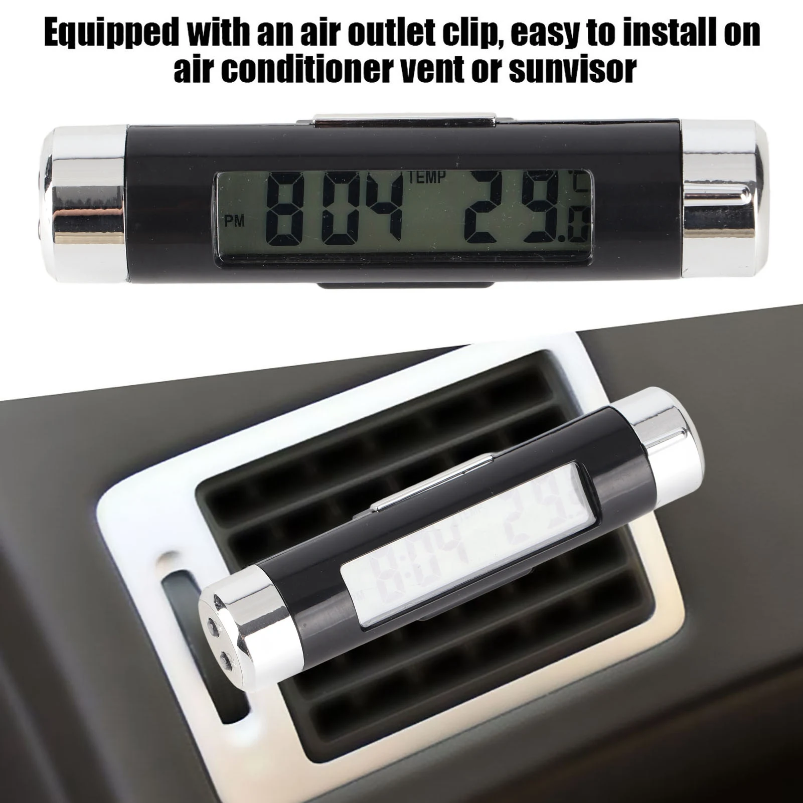 Multi Functional Car Auto Electronic Clock Thermometer LED Backlight Digital Display