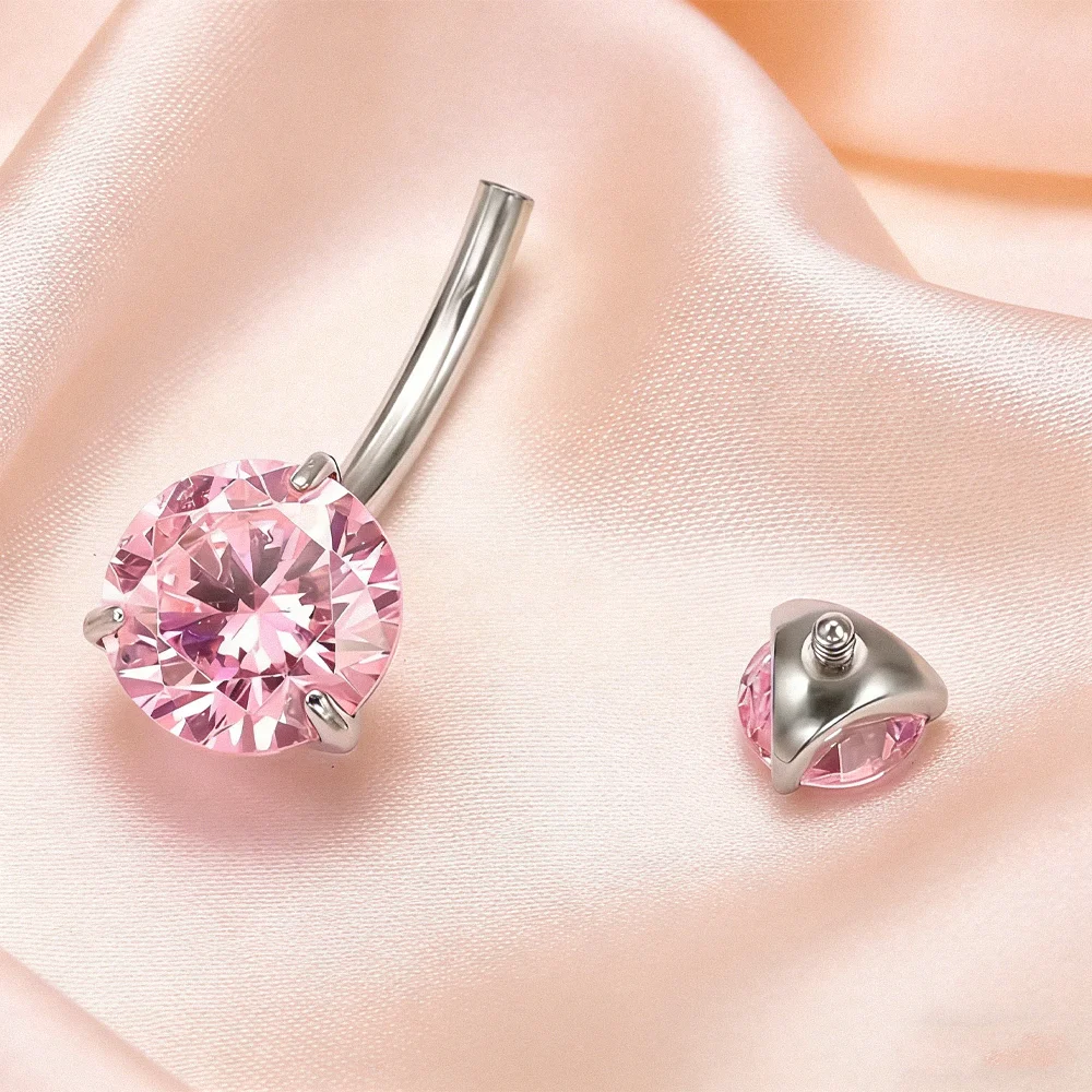 F136 Titan Banana Bend Nabelpiercing Schmuck Bauchnabelring Piercing Barbell 8/10/12/14 mm hypoallergen für Damen Herren – Detail 7