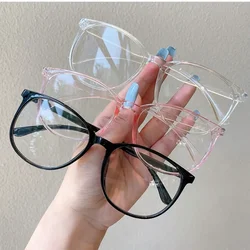Trendy Clear Myopia Glasses Unisex Luxury Design Anti-blue Ray Short-sighted Eyewear Unisex Vintage Round Diopter Eyeglasses
