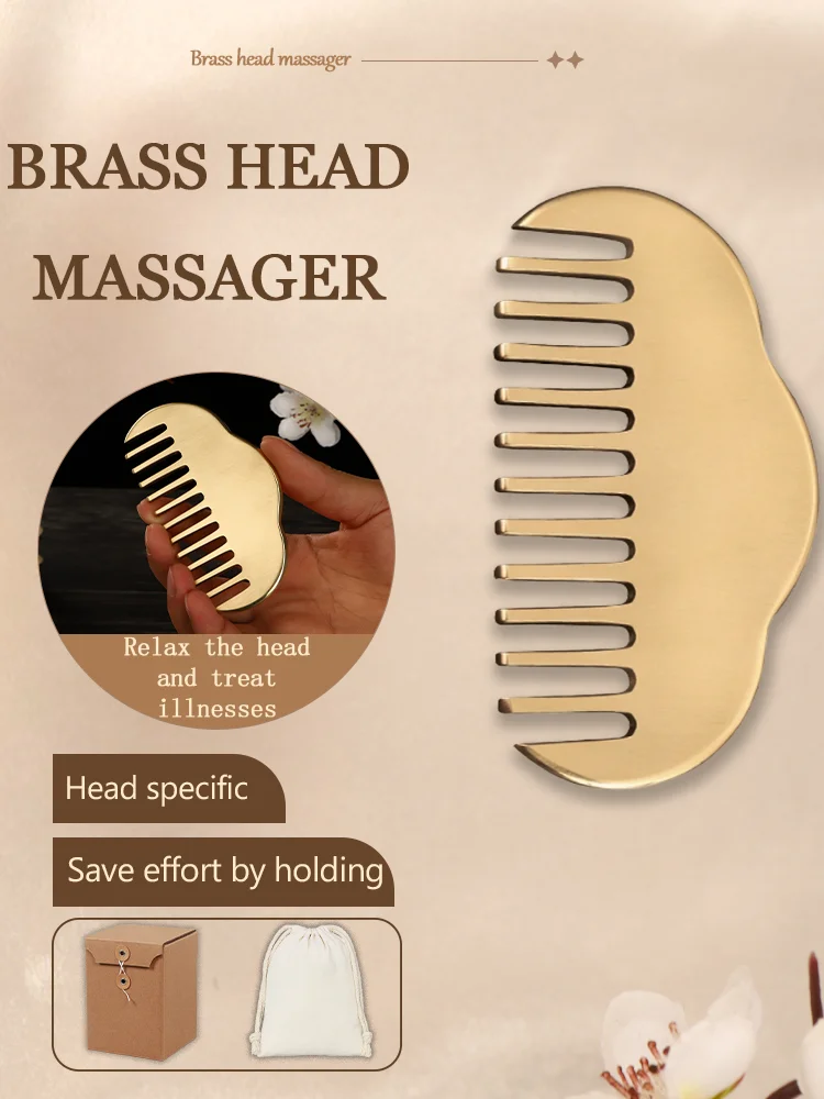 

Free custom logo copper guassha comb massage Comb skin massager Meridian comb massager