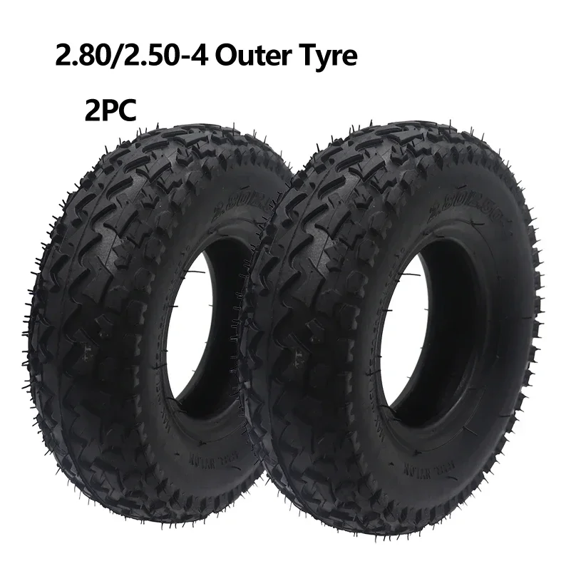 9 Inch Off-road Tire 2.80/2.50-4 Outer Tyre Inner Tube Fits Gas /Electric Scooter ATV Elderly Mobility Scooter Wheelchair 2.50-4