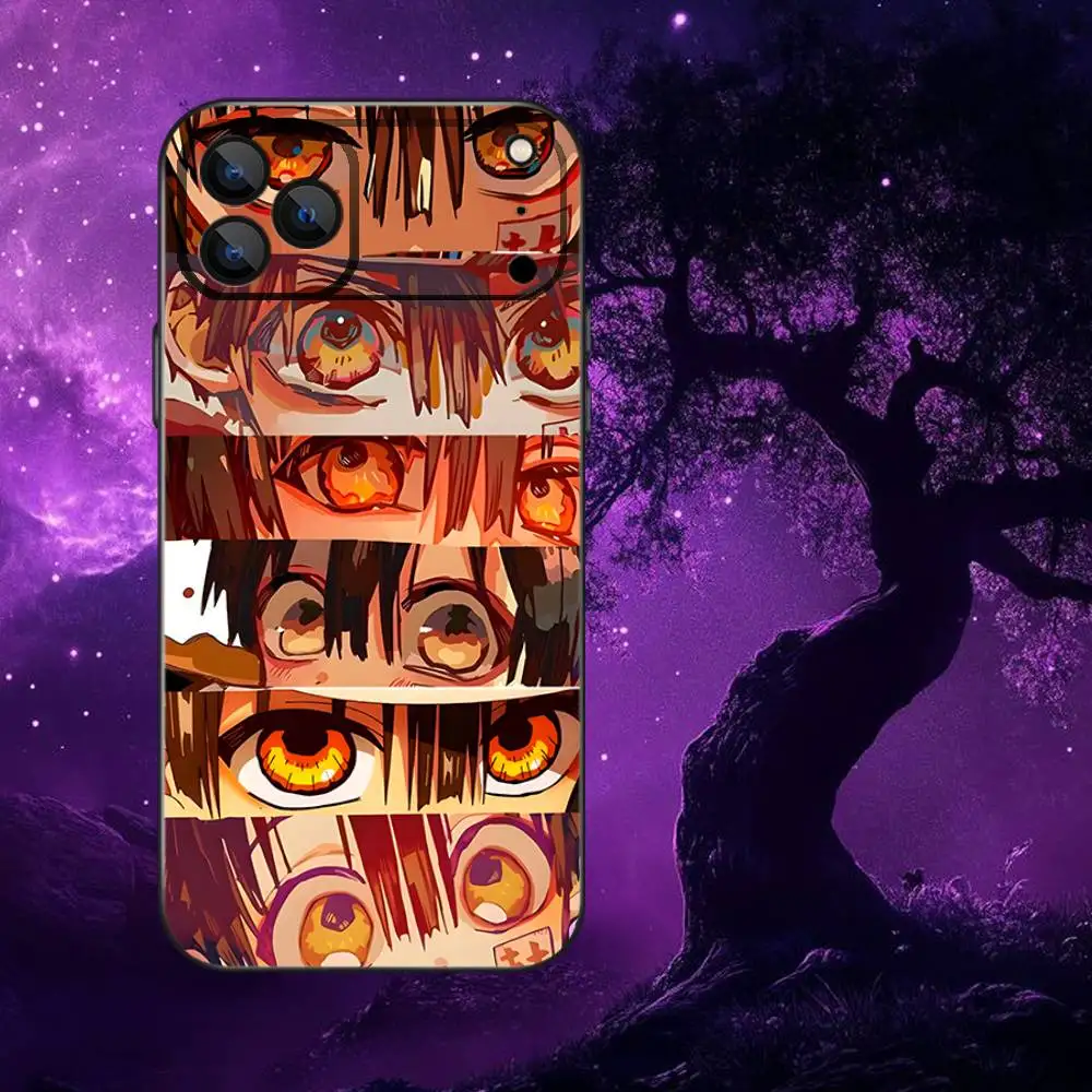 حافظة هاتف B-Bound H-Hanako Kun TBHK لهاتف iPhone 17,16,15,14,13,12,Pro,Max,Plus,E,SE4,Air,Mini Black Soft Box