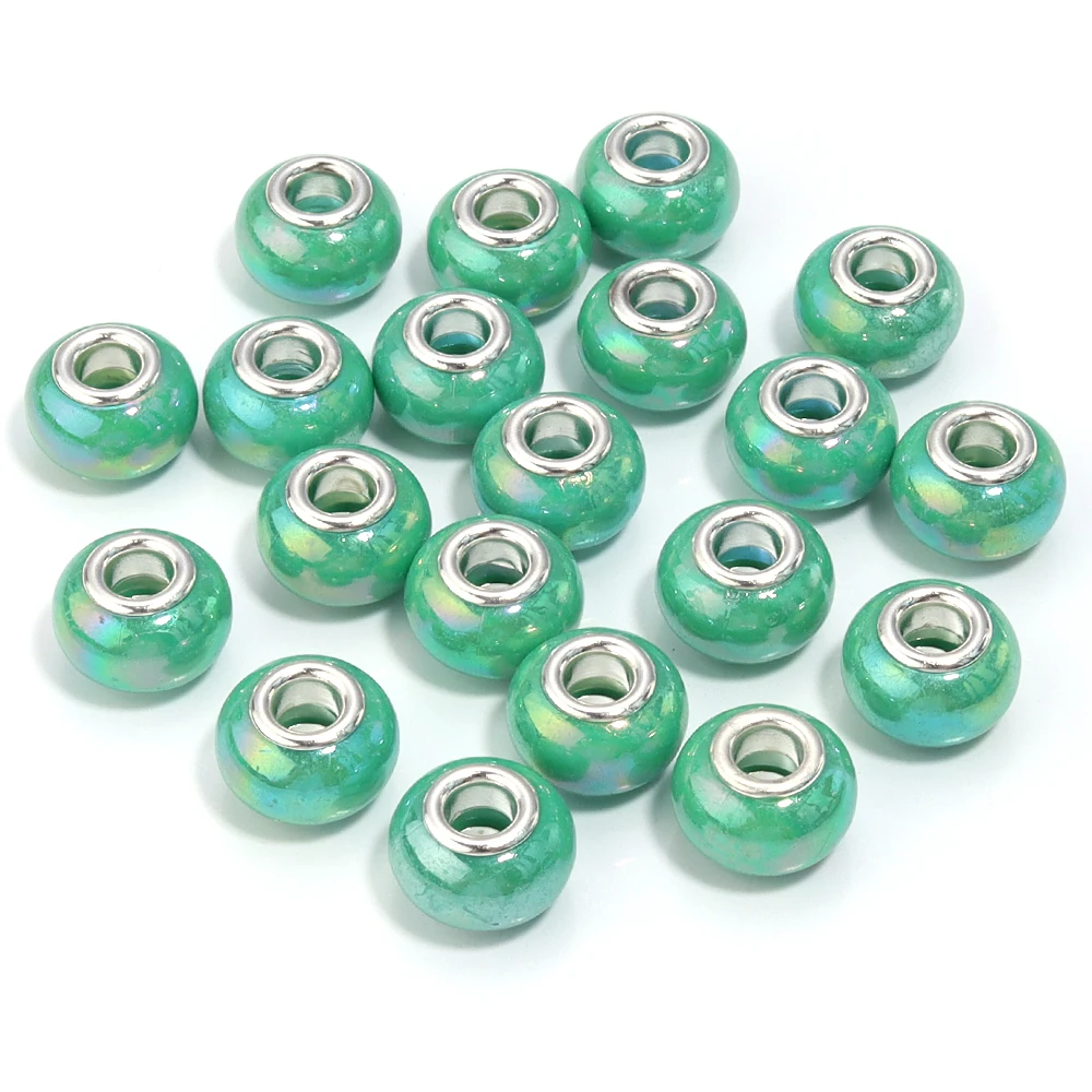 20Pcs Resin Round Beads for DIY Bracelet and Necklace Making