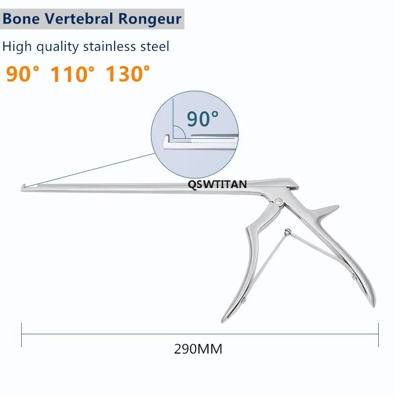 Imagem -06 - Longo Instrumento Ortopedia Veterinária Kerrier Rongeur 130 Graus Instrumento de Treinamento 290 mm Novo Aço Inoxidável