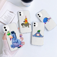 A-20 Eeyore Transparent Cutout Soft Case for LG K11 K12 Prime K40 K40S K41S K50 K50S K51S K61 K71 K52 K42 Q61 Q52 Q62 Plus