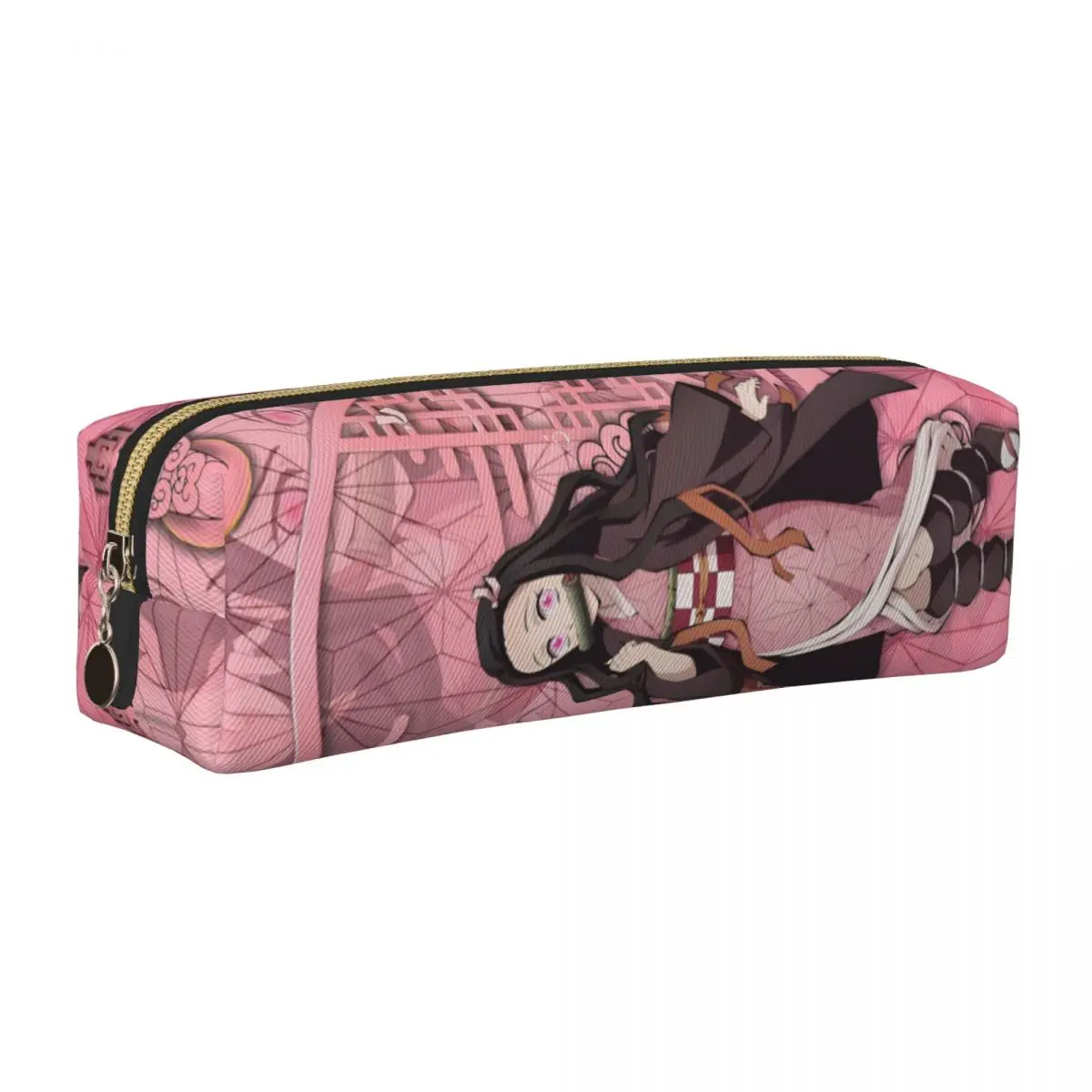 أنيمي Kawaii Nezuko مقلمة شيطان القاتل صندوق رصاص للطلاب حقيبة تخزين كبيرة الطلاب مدرسة مستحضرات التجميل القرطاسية