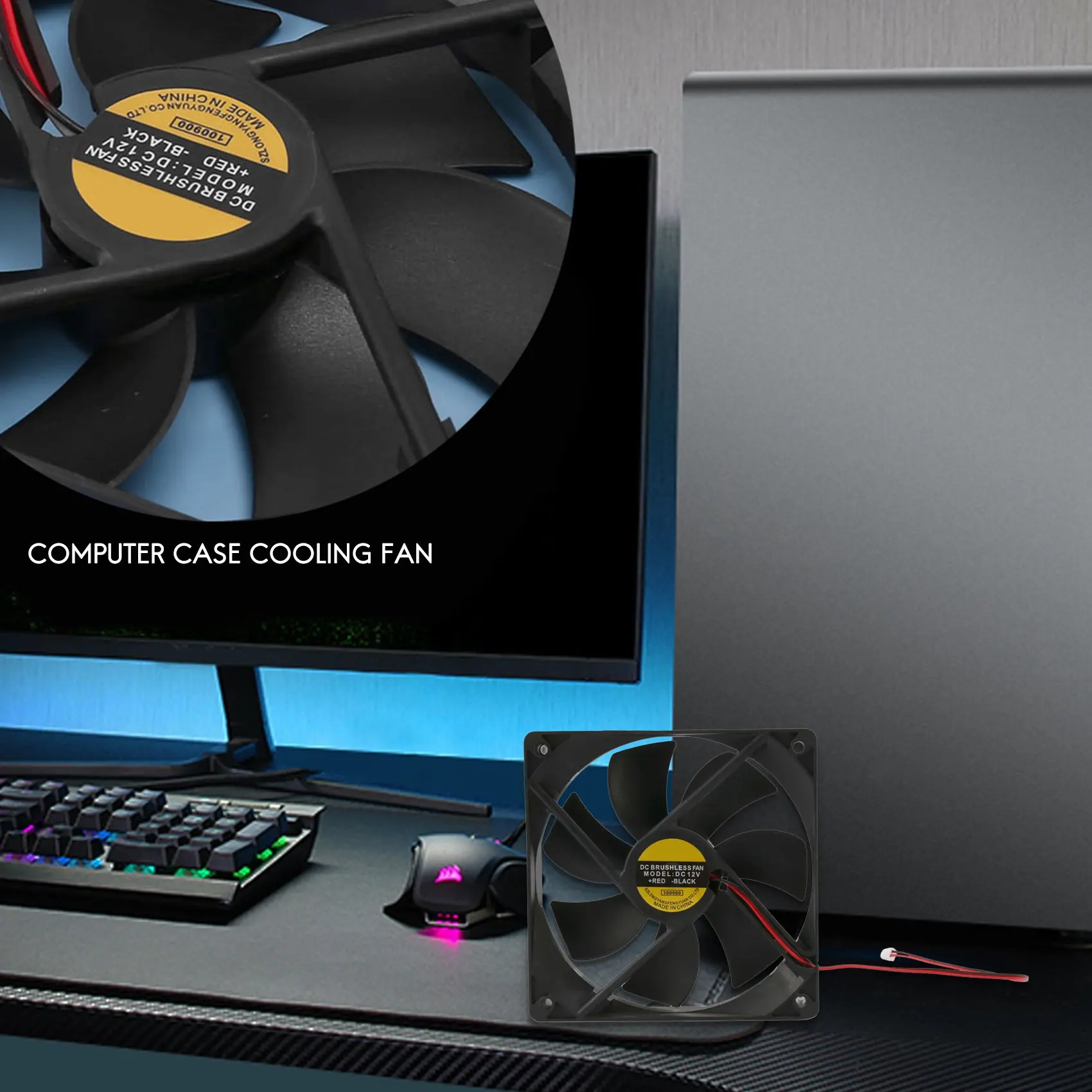 120Mm X 25Mm 12V 2Pin Sleeve Bearing Cooling Fan for Computer Case