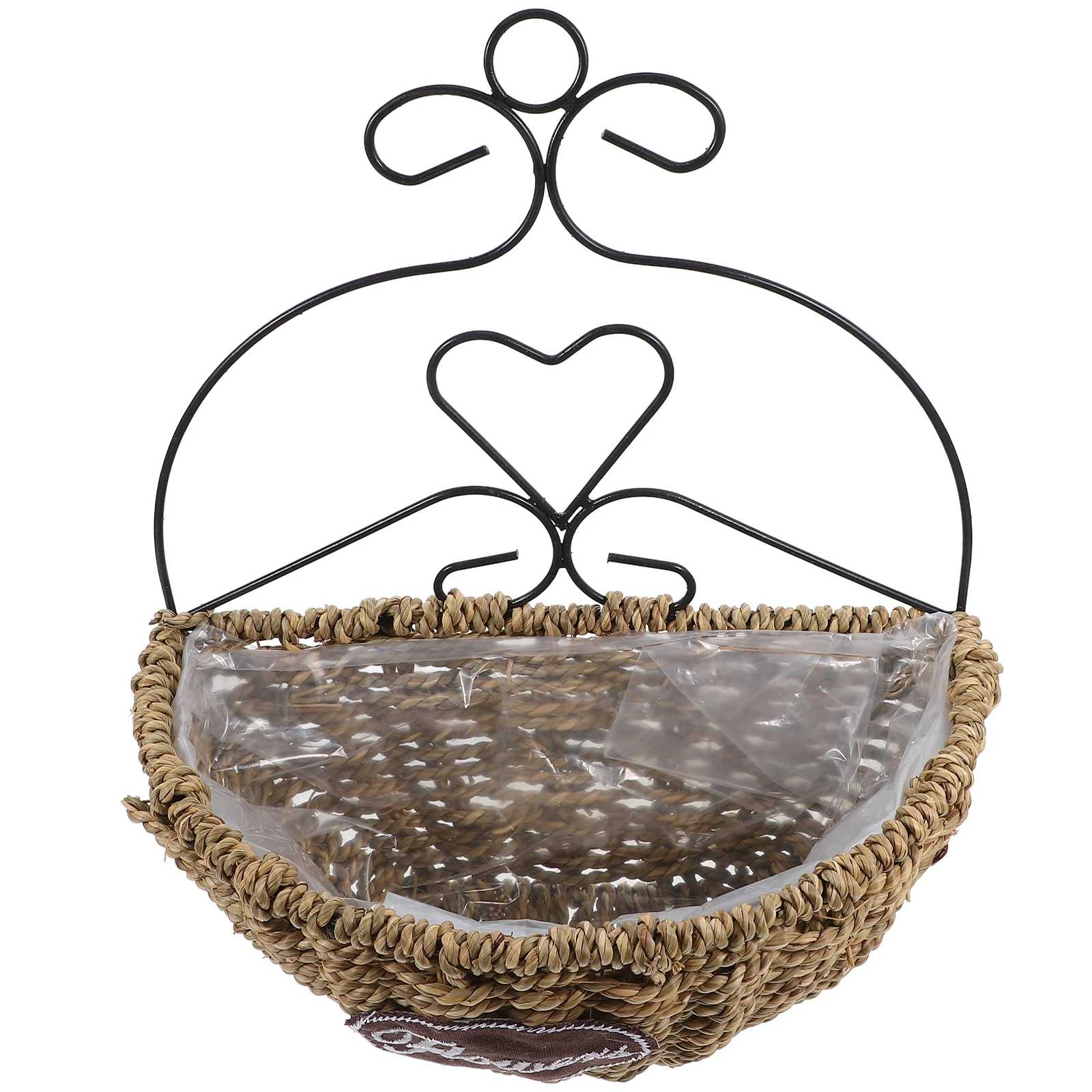 

Iron Flower Basket Durable Compact Size Hanging Adornment Balcony Garden nament Plants Rattan Wall Decor Outdoor