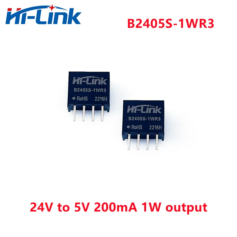 Frete grátis certificado ce/ul 5 tamanhos B2405S-1WR3 hi-link 24v a 5v 200ma 1w DC-DC fabricante de módulo de fonte de alimentação de comutação