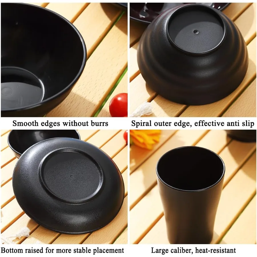 مجموعة أدوات التخييم المحمولة من كيراتون مع أوعية كوب خفيفة الوزن قابلة لإعادة الاستخدام وأدوات مائدة من الفولاذ المقاوم للصدأ