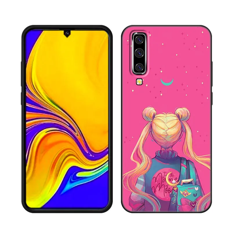 Cute S-Sailor Moon Phone Case For Samsung A13 A22 A24 A32 4G A23 A25 A34 A35 A52S A53 A54 A55 A73 5G A12 A14 A15 A31 A33 A50 A51