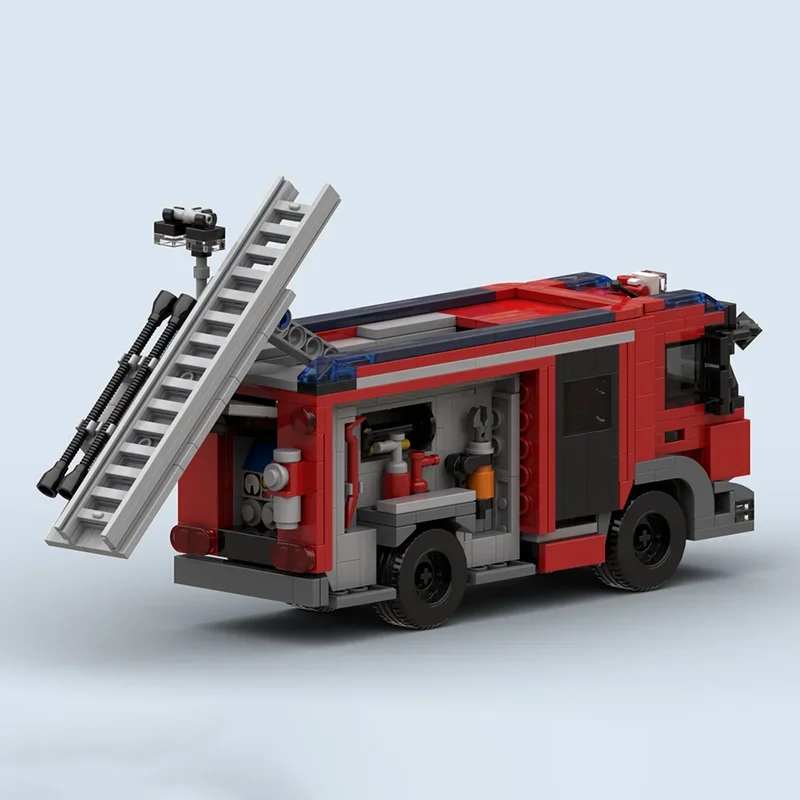 Moc blocos de construção purmerend tecnologia de motor de incêndio tijolos modulares modelo presentes brinquedos de natal conjuntos diy montagem!