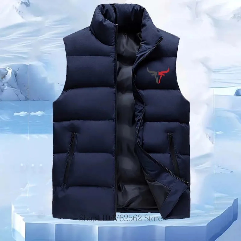 

Men Casual Fashion Warm Comfortable Sleeveless Jacket Vest Coat Autumn Winter Mandarin Collar Sports Men Vest Outerwear