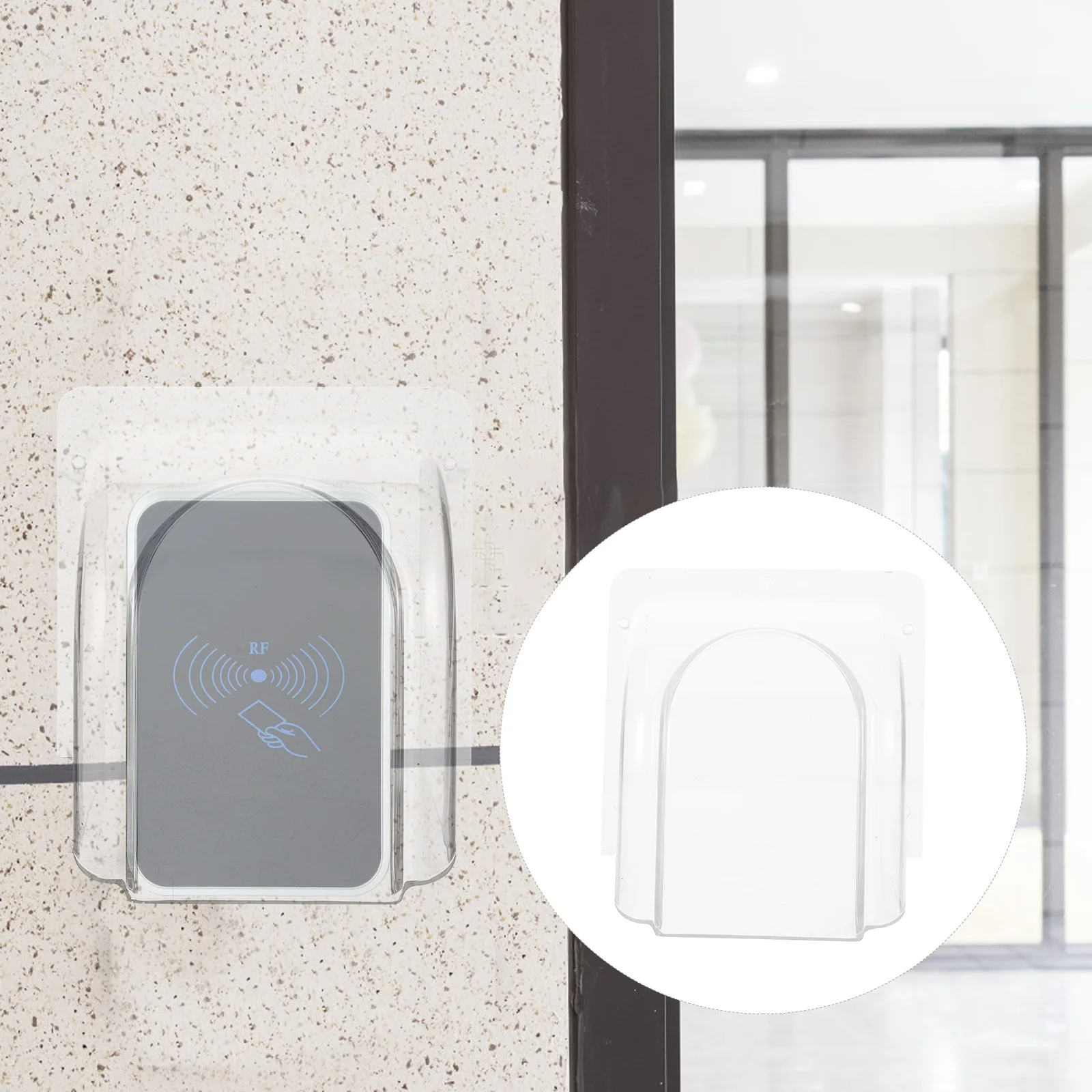 

Waterproof Doorbell Cover Outdoor Transparent Acrylic Rainproof Protection for Access Control Machine Bell Weather Resistant