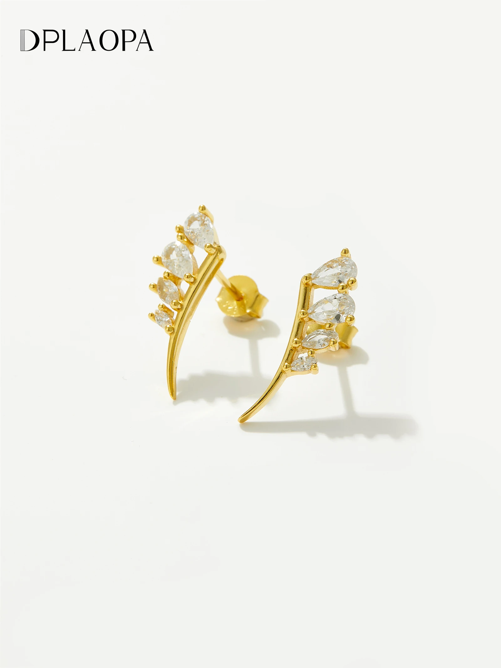 

Серьги-гвоздики DPLAOPA из стерлингового серебра 925 пробы с прозрачными цирконами в форме капли воды, роскошные изысканные ювелирные изделия в подарок на день рождения для женщин