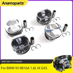 Engine Parts Pistons With Rings Set Fit 1.6 L N14 For BMW Mini Cooper S JCW Clubman Countryman R55 R56 R57 N14B16A 1.6L L4 GAS