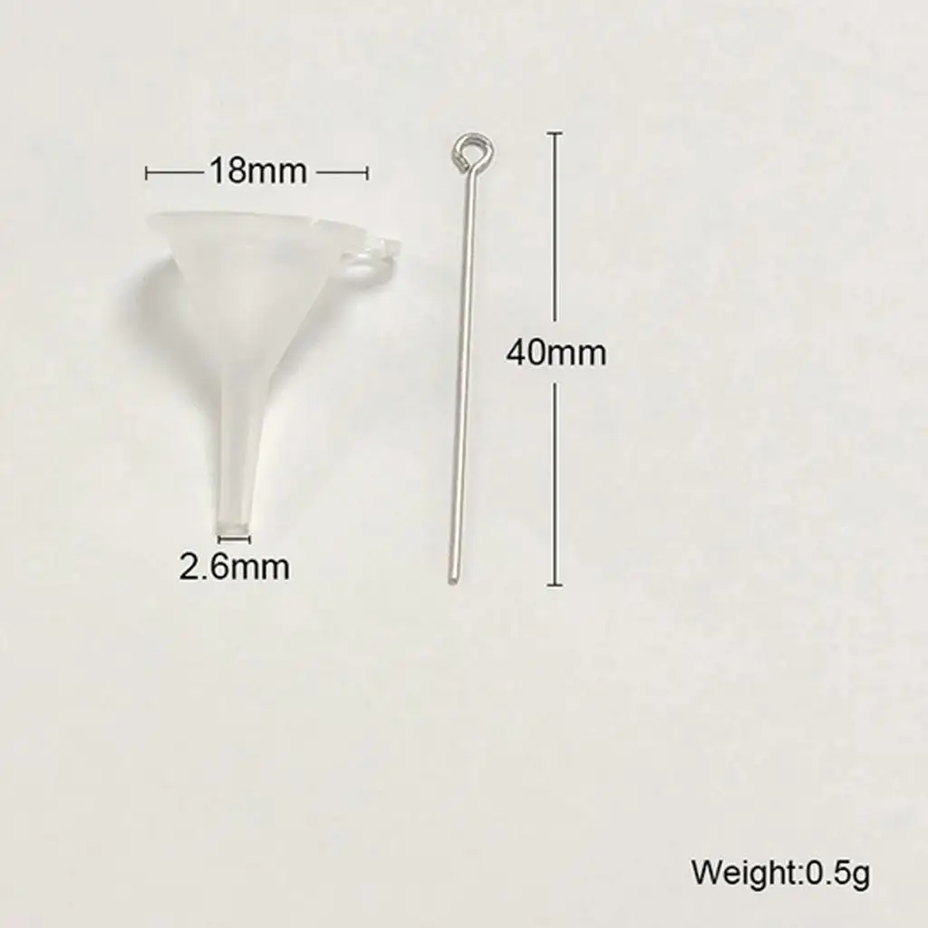 harilla2pcs Mini Urn Funnels 2.6mm Diamater Small Filling Funnel Tools for
