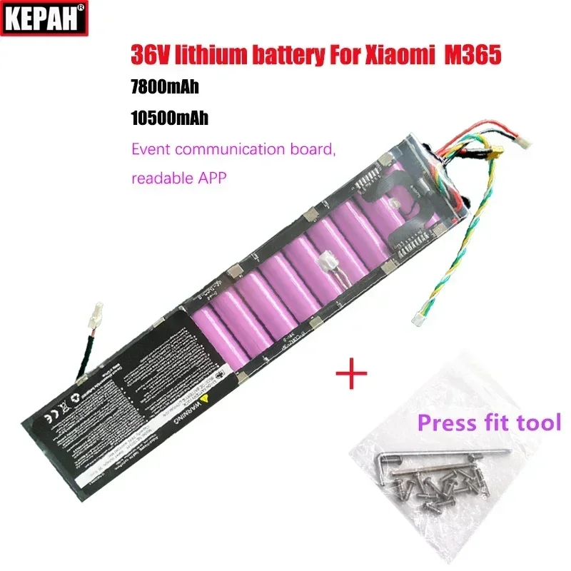 36V 42V 7800mAh 10500mAh Electric scooter lithium battery for XIAOMI M365 Mijia 1S pro with Bluetooth Communicatio