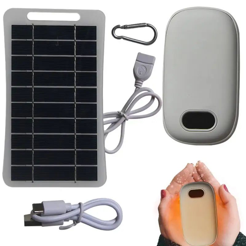 

Solar Panel USB Output Solar Panel Generator Portable Solar Panel Generator USB Solar Battery Charger With Hand Warmer 5W 5V For