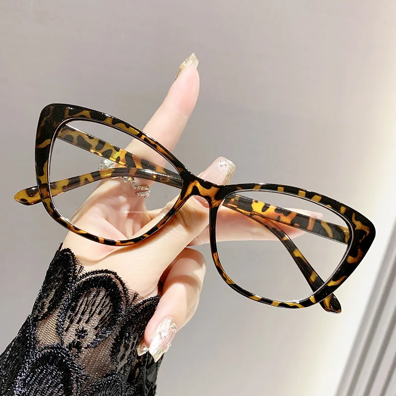 

Fashion Tortoiseshell More Color Anti Blue Light Blocking Reading Glasses for Woman Presbyopia Eyewear Cat Eye Plano Eyeglasses