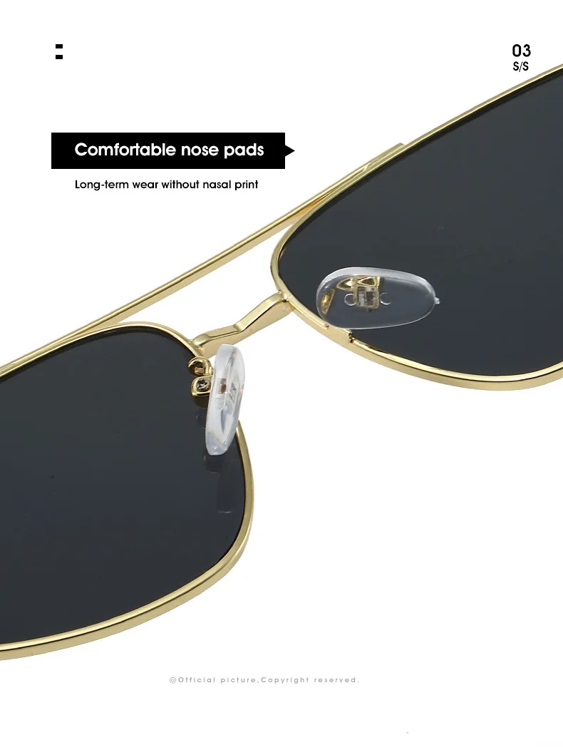 Männer Sonnenbrille Metall Rahmen Quadrat Sonnenbrille Pilot Punk frauen Gläser UV400 Outdoor Fahren Angeln Augenschutz Sonnenbrille – Detail 6