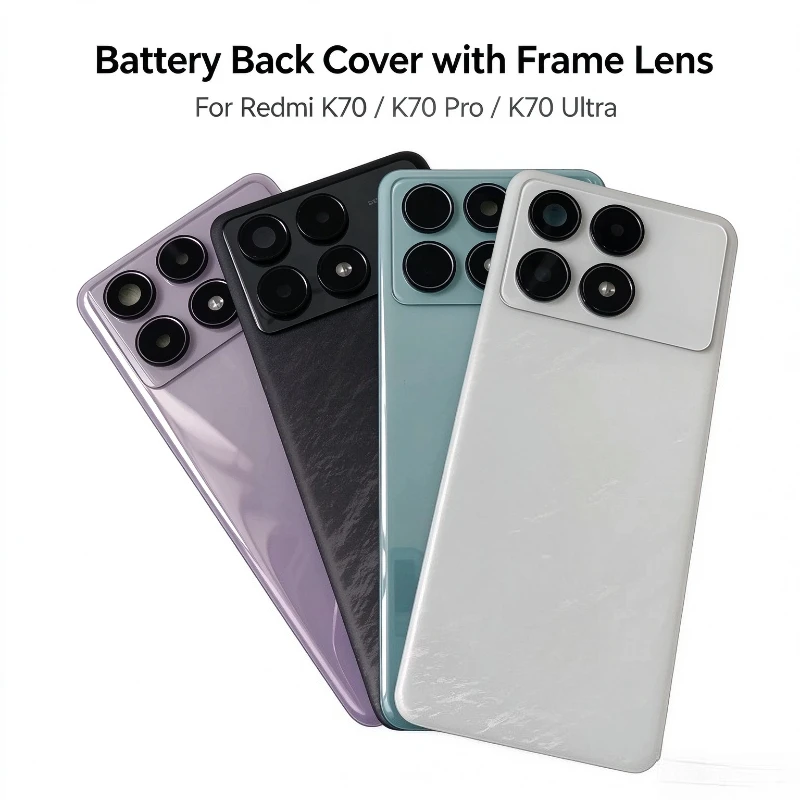 For Xiaomi Redmi K70 Ultra /K70Pro Battery Cover With camera Lens Back Glass Cover Replacement Rear Housing