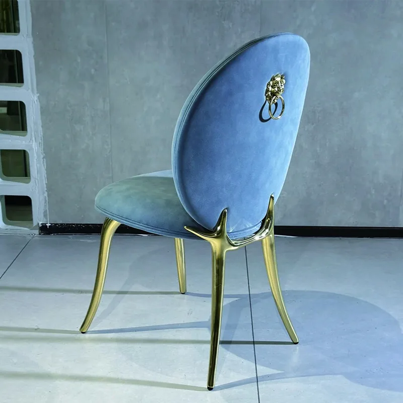 

Dining chair light luxury household designer high-end chair modern simplicity backrest lion head