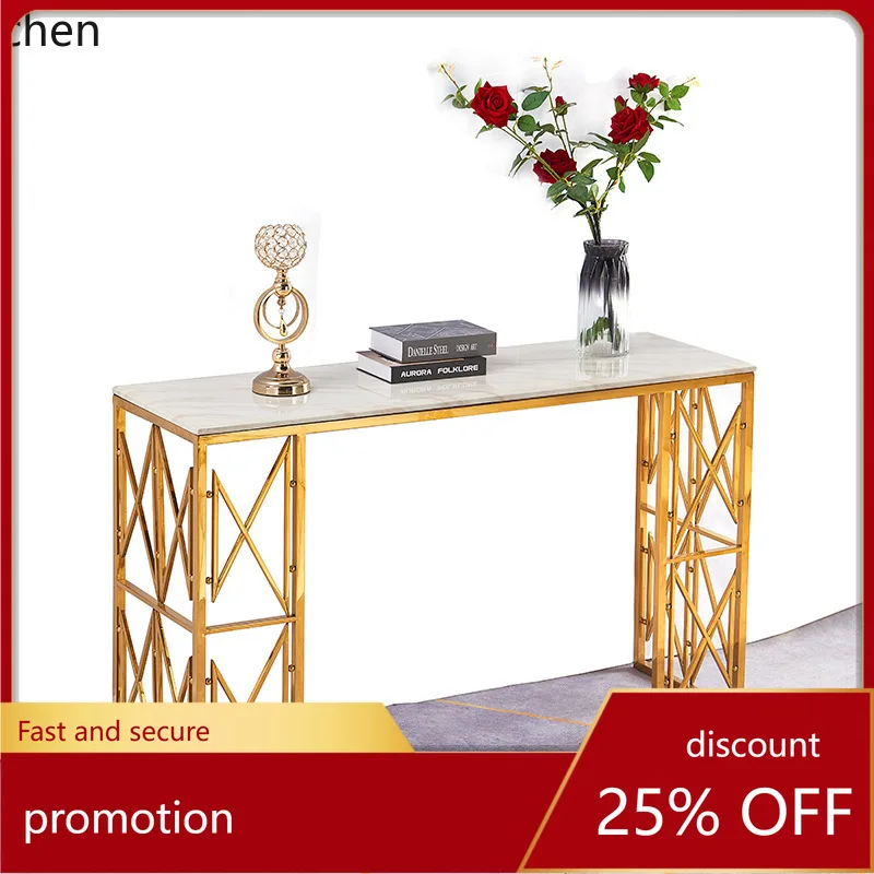 YFY Nordic Modern Entryway Stainless Steel gold Marble Decorative Partition Side Creative Entryway