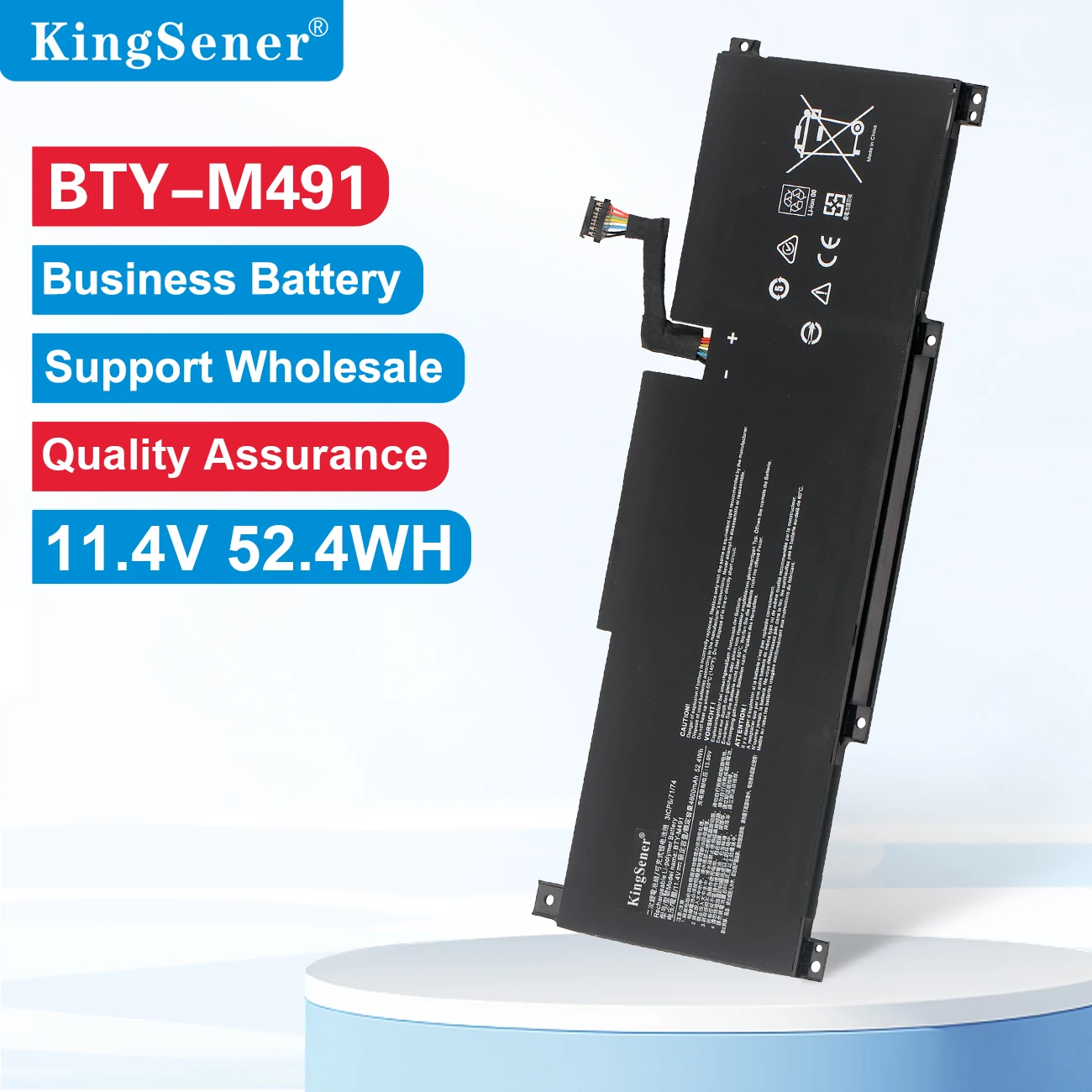 

KingSener BTY-M491 Laptop Battery For MSI Modern 15 A10M-014,A10RAS-258 A10RB-041TW A10RD A11M A11SB-059 A4MW Prestige14 52.4WH