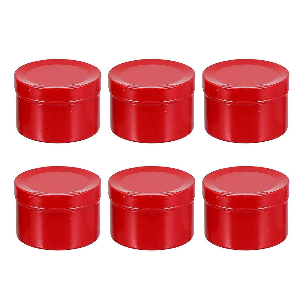 6 Pcs Jar DIY Cans Ointment Containers Jars Alloy Makeup Facial Cream Empty Eye Metal