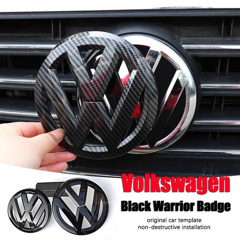 Car Front Grill/Rear Trunk Emblem Covers Logo Stickers For Volkswagen Golf Tiguan Jetta Transporter Passat T5 Touran GTI Passat