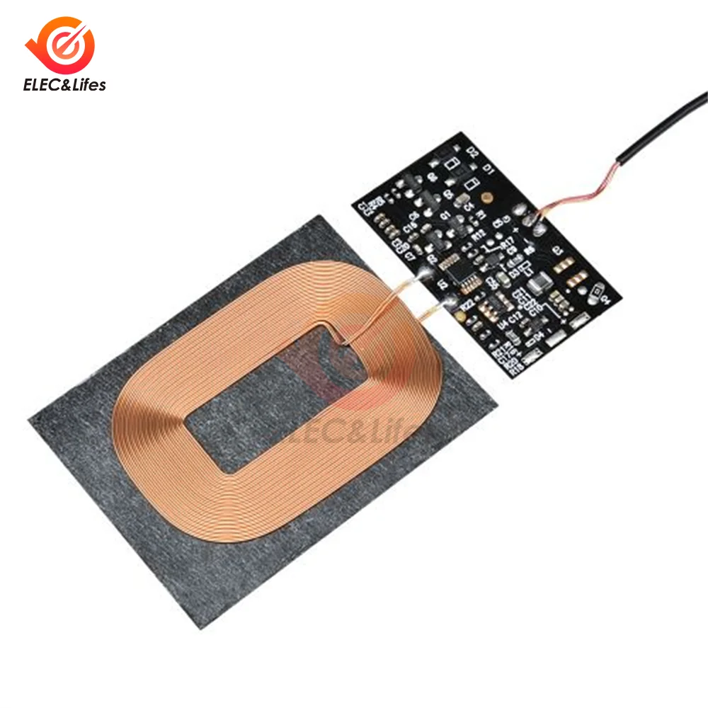 DIY Standard Wireless Charging Coil Receiver Module PCBA Board Coil Circuit Board DIY Battery Coil 5V 1A Fast Charger Module