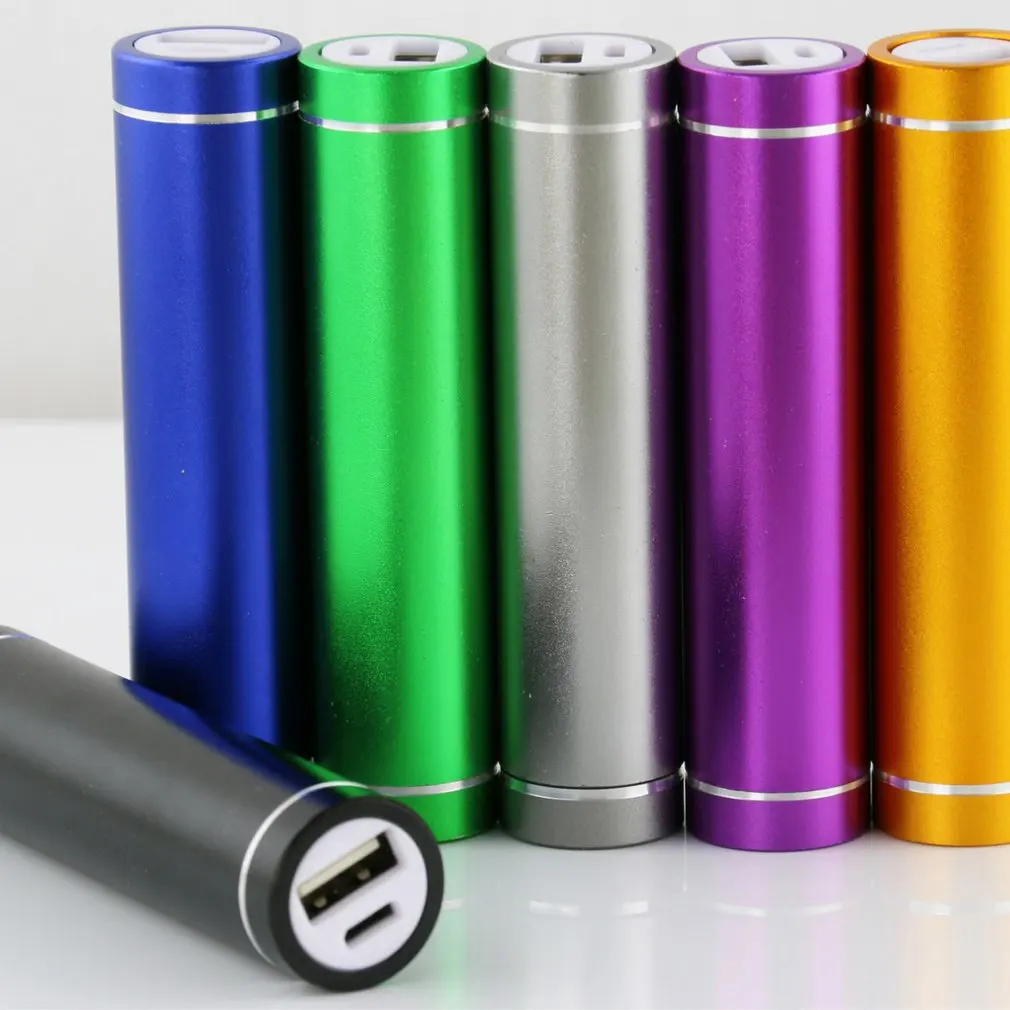 Casing Power Bank logam 5V USB 1X 18650 casing pengisi baterai DIY cangkang pengisi daya baterai untuk pengisi daya eksternal ponsel pintar