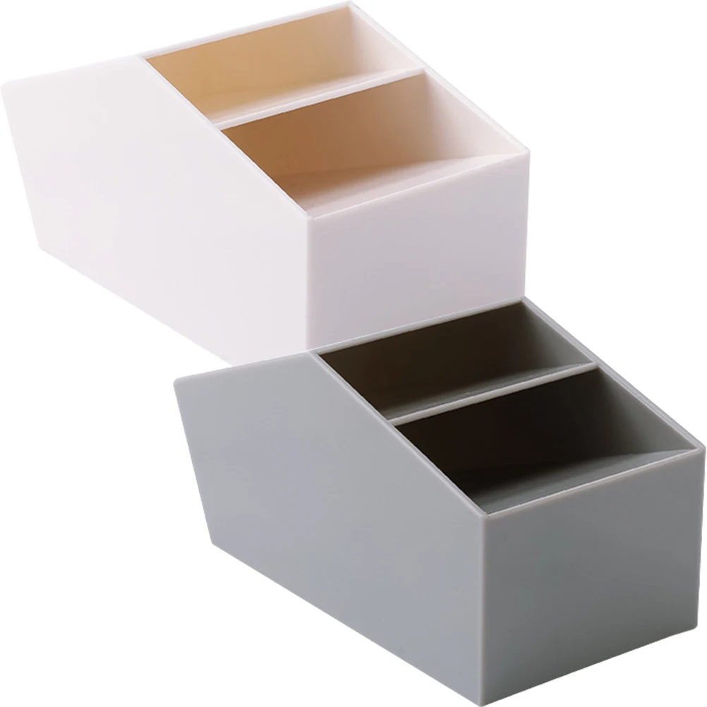 

2Pcs Desktop Storage Box Pen Holder Simple Pencil Case Christmas Gift Stationery ganizer Multi layer Container