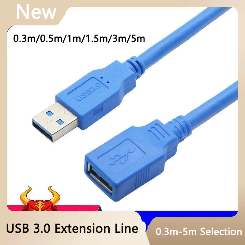 0.3M/3M/5M USB3.0 Extension Cable Male to Female Extension Data Sync Cord Cable Extend Connector Cable for Laptop PC Gamer Mouse