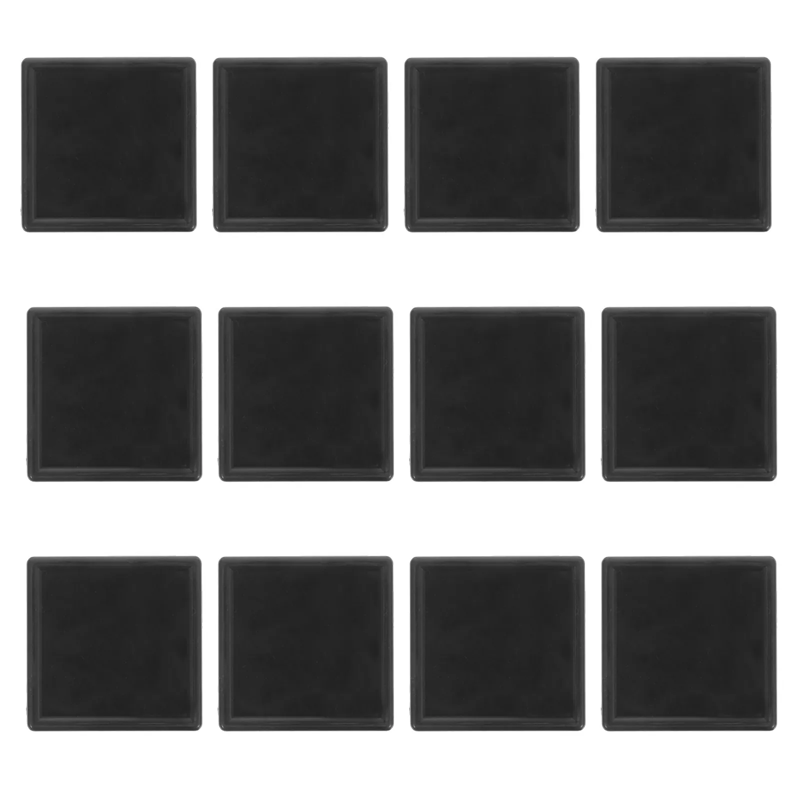 

12Pcs Sturdy Square Gemstone Storage Box Clear Lid Soft Lined Interior Portable Ring Display Case Jewelry Organizer for Drawer