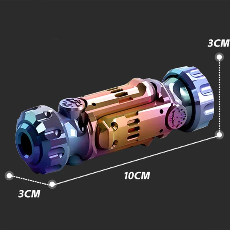 EDC Push Card Throwing Shell Toy Gun Stun Grenade Fidget Spinner Toy Gun with Ejectable Shells Toys for Adults Kids Best Gifts