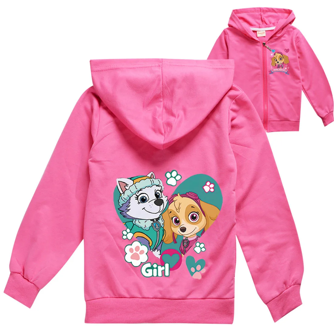 Paw Patrol Clothes Kids Zipper Jackets For Girls Hooded Sweatshirt Baby Boy Hoodies Children Long Sleeves Sweater