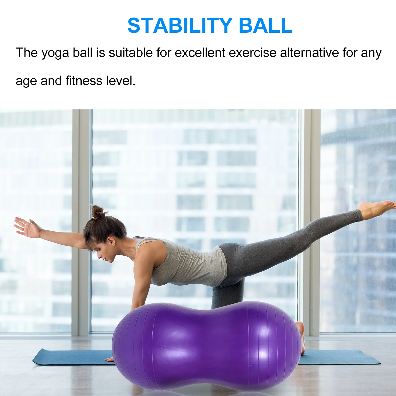 

Exercise Yoga Ball Stability Trainer High Grip Non-Slip Surface Suitable for Sensory Training Fitness