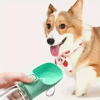 애완 동물 여행 물병, 휴대용 개 물병, 작은 대형 개 그릇, 야외 산책 강아지 고양이 마시는 그릇 개 용품 
