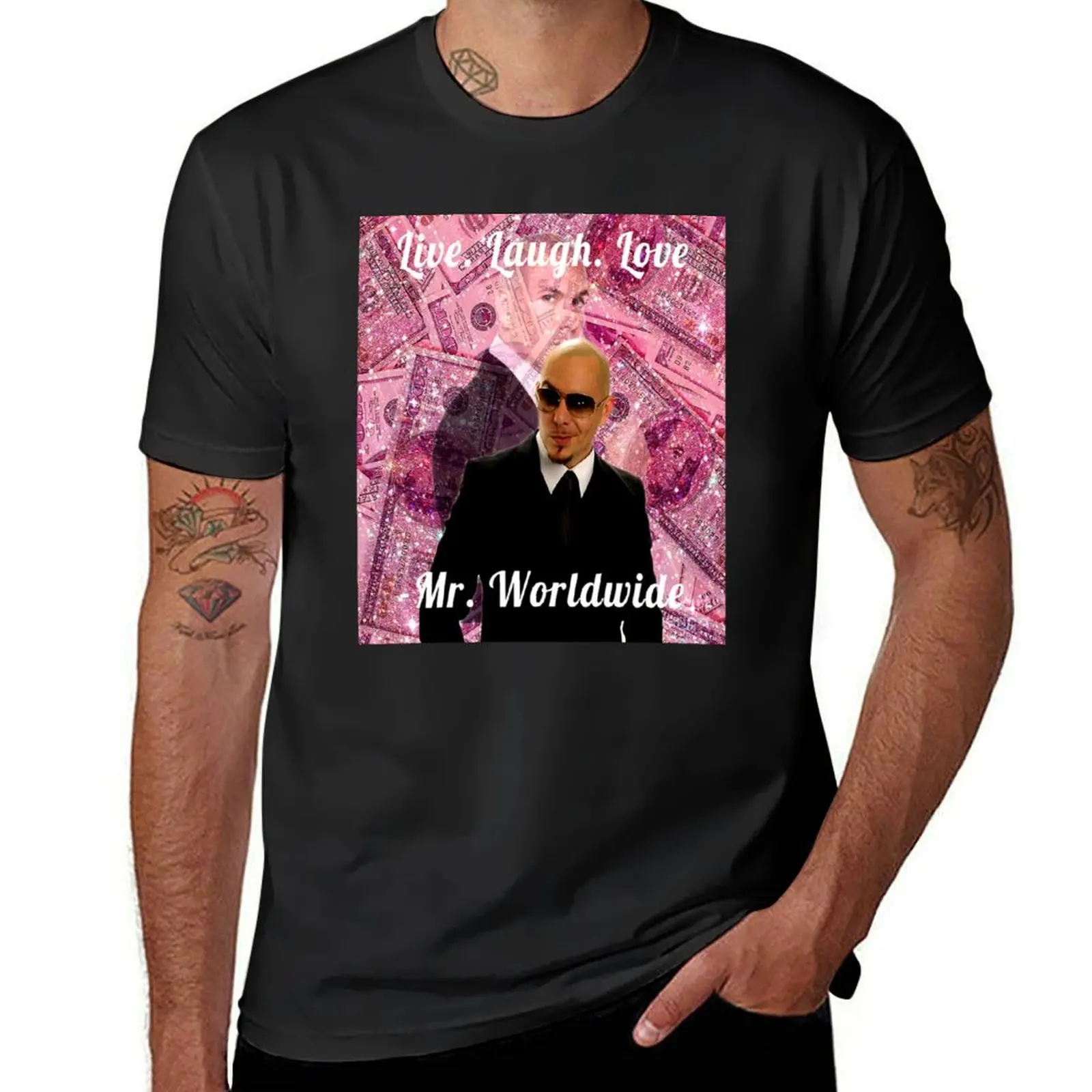 

Mr. Worldwide Pitbull dollar T-Shirt vintage clothes cute clothes summer clothes anime men clothings