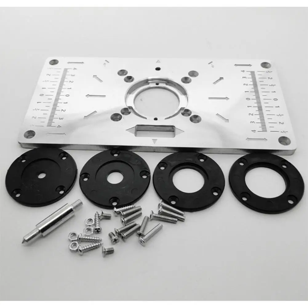 Newest Router Table Insert Plate Aluminum Alloy Milling Trimming Machine For Woodworking Benches Router Plate Wood Tools