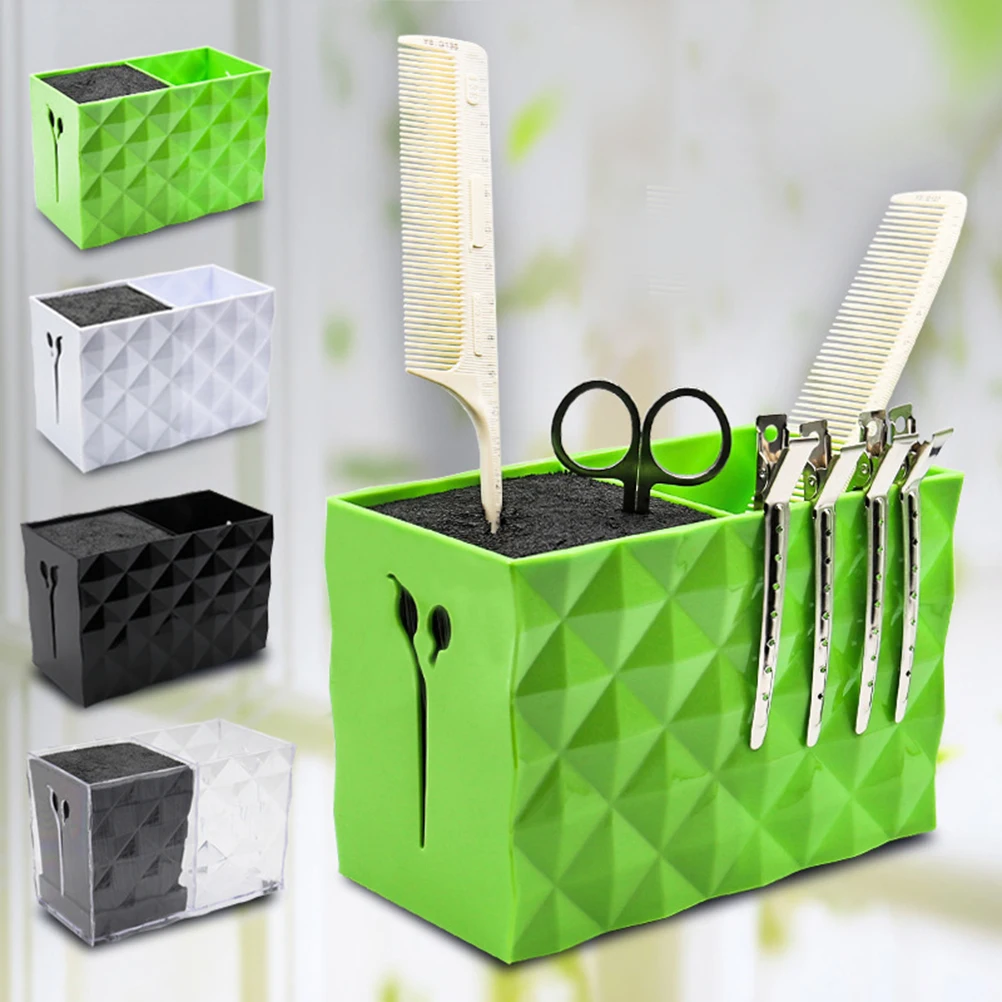 

High-End Hairdressing Tools Organizer Double Slots Scissors Case Large Capacity Storage Box for Salon Supplies Black