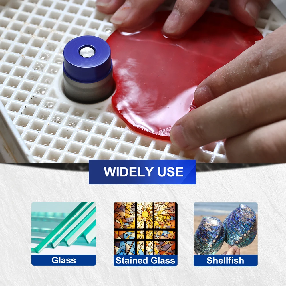 SHDIATOOL Diamond Abrasive Block Grinding Milling Bits Glass Engraving Shell Craft Rocaille Grinder with M5 Allen Key