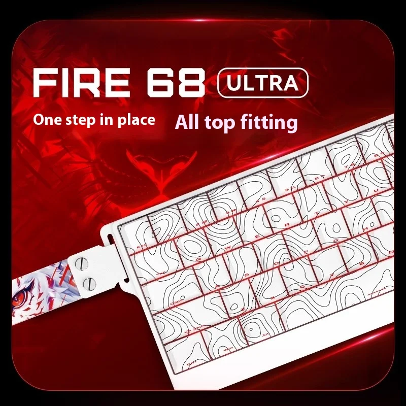 Madlions Fire68 Mechanical Keyboard 8k Hot Swap Wired Gamer Keyboard Magnetic Switch 68key Human Body Keyboard Pc Office Custom