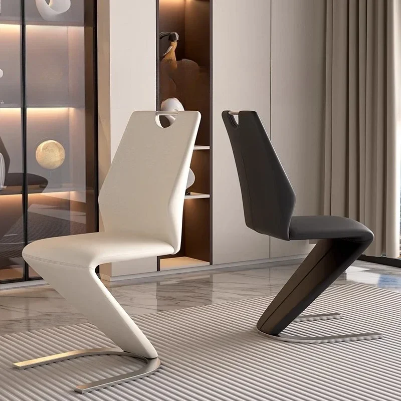 

Comfortable light luxury backrest dining table and chairs