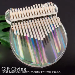 Kalimba Professional Thumb Piano Chromatic Transparent Kalimba Beginner 17/21 Keys Keyboard Musical Instrument Kalimba Thumb Pia