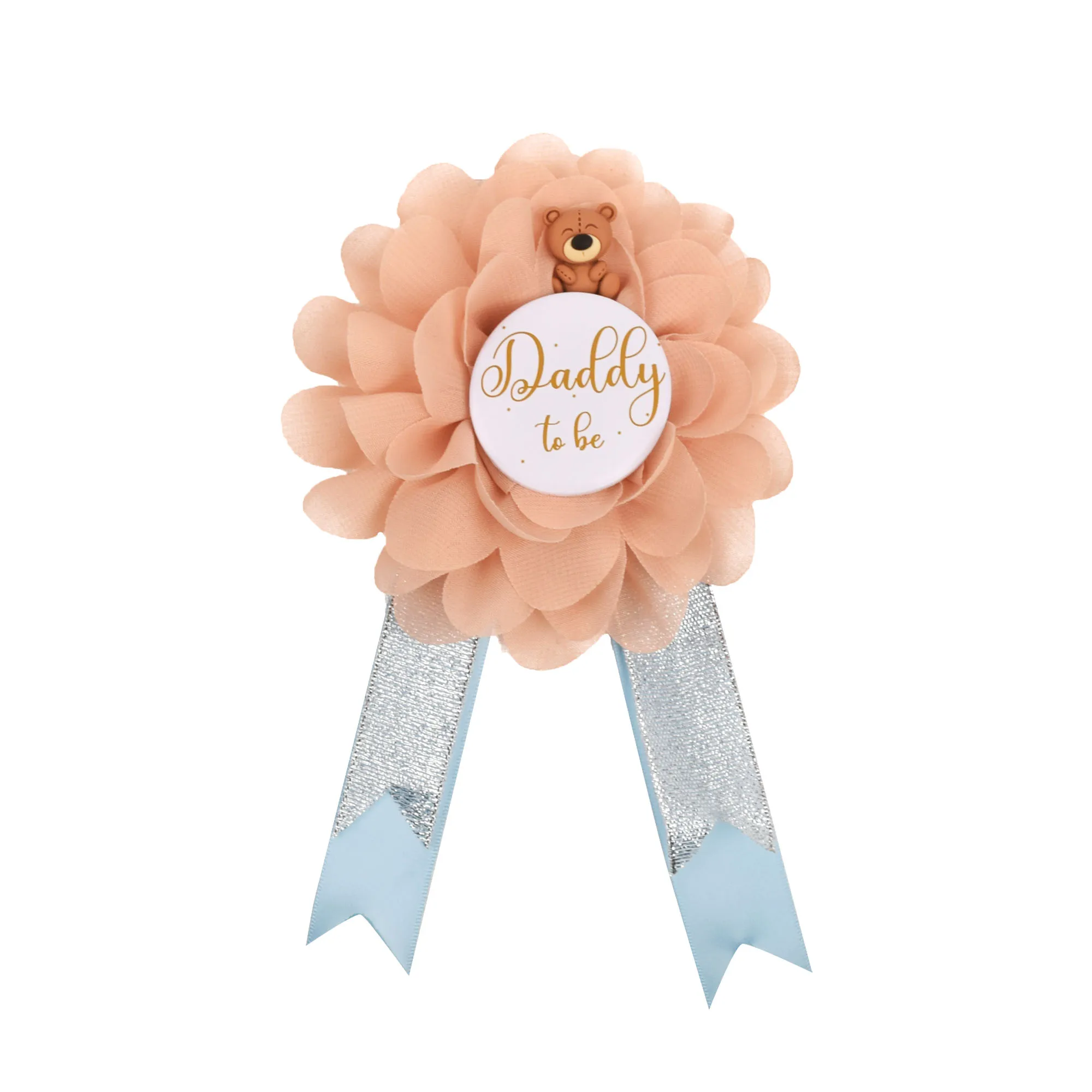 Cinturón de maternidad de oso de peluche azul para mujer, faja de flores de oso marrón, cinturón de vientre de embarazo, accesorios para fotos, regalo, faja de fiesta de Baby Shower